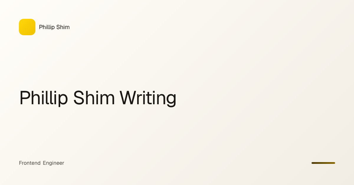 Writing | Phillip Shim